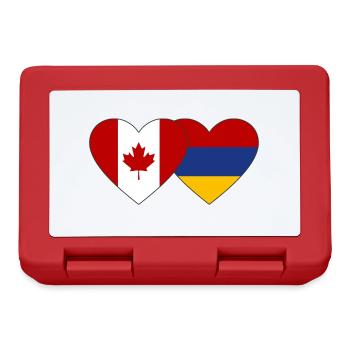 Cœur du drapeau de l’Arménie Canada - Boîte à goûter - rouge - Devant