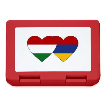 Ungarn Armenien Flagge Herz - Brotdose - Rot - Vorne