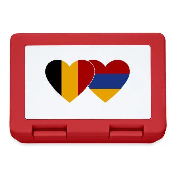 Belgique Arménie drapeau coeur - Boîte à goûter - rouge - Devant