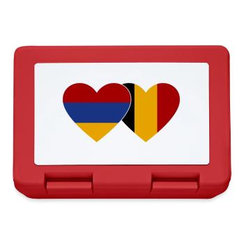 Armenia Belgium Flag Heart - Lunchbox - red - Front