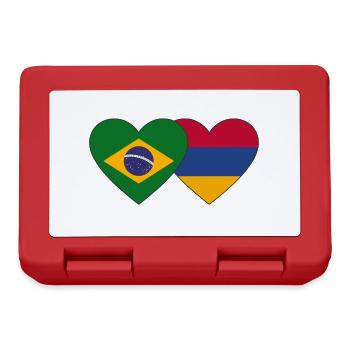 Brazil Armenia flag heart - Lunchbox - red - Front