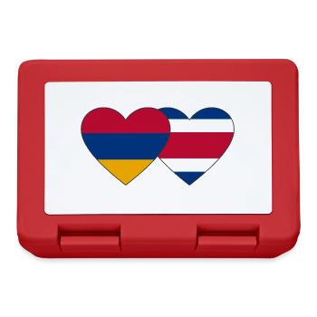 Armenia Costa Rica Flag Heart - Lunchbox - red - Front