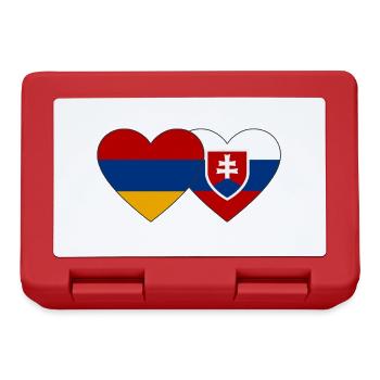 Armenien Slowakei Flagge Herz - Brotdose - Rot - Vorne