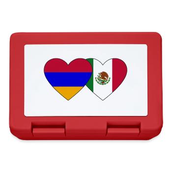 Arménie Mexique Drapeau Coeur - Boîte à goûter - rouge - Devant