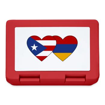 Kuba Armenien Flagge Herz - Brotdose - Rot - Vorne