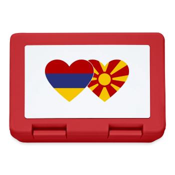 Armenia Macedonia Flag Heart - Lunchbox - red - Front
