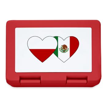 Pologne Mexique Drapeau Coeur - Boîte à goûter - rouge - Devant