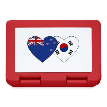 Cœur de drapeau de la Corée du Sud de la Nouvelle-Zélande - Boîte à goûter - rouge - Devant