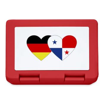 Deutschland Panama Flagge Herz - Brotdose - Rot - Vorne