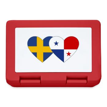 Suède Cœur du drapeau du Panama - Boîte à goûter - rouge - Devant