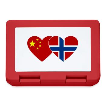 China Norway Heart Flag - Lunchbox - red - Front