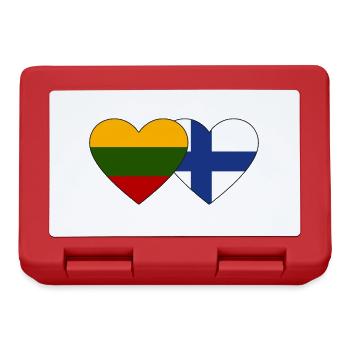Lithuania Finland Flag Heart - Lunchbox - red - Front