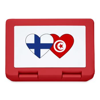 Finlande Tunisie Drapeau Coeur - Boîte à goûter - rouge - Devant
