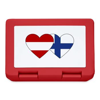 Austria Finland Flag Heart - Lunchbox - red - Front