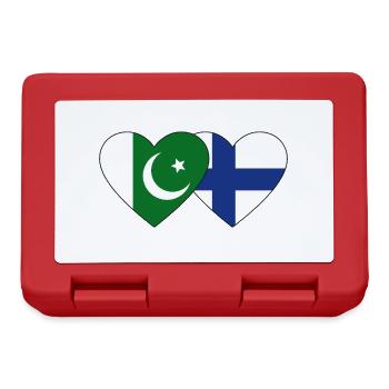 Pakistan Finland Flag Heart - Lunchbox - red - Front