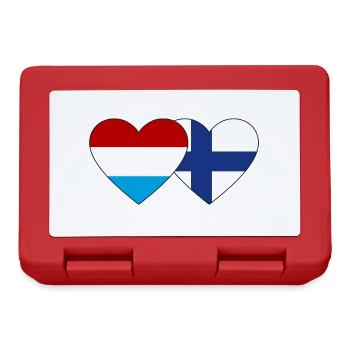 Luxembourg Finlande Drapeau Coeur - Boîte à goûter - rouge - Devant