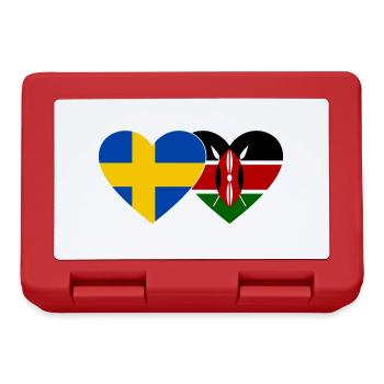 Suède Kenya Drapeau Coeur - Boîte à goûter - rouge - Devant