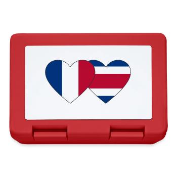 France Costa Rica flag heart - Lunchbox - red - Front