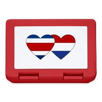Costa Rica Holland Flag Heart - Lunchbox - red - Front