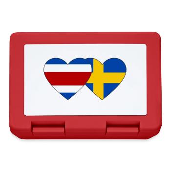 Costa Rica Sweden Flag Heart - Lunchbox - red - Front
