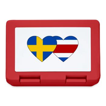 Sweden Costa Rica flag heart - Lunchbox - red - Front