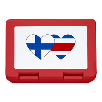 Finland Costa Rica Flag Heart - Lunchbox - red - Front