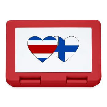Costa Rica Finlande Flag Heart - Boîte à goûter - rouge - Devant