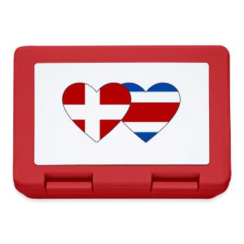 Denmark Costa Rica Flag Heart - Lunchbox - red - Front