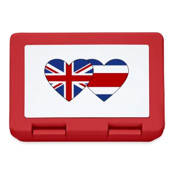 Great Britain Costa Rica Flag Heart - Lunchbox - red - Front
