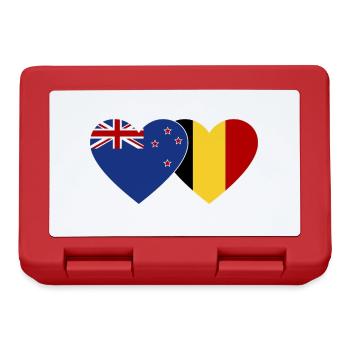 Nouvelle-Zélande Belgique Drapeau Coeur - Boîte à goûter - rouge - Devant