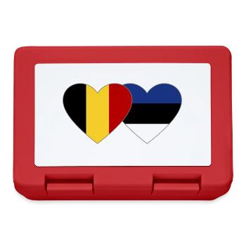 Belgique Estonie Flag Heart - Boîte à goûter - rouge - Devant