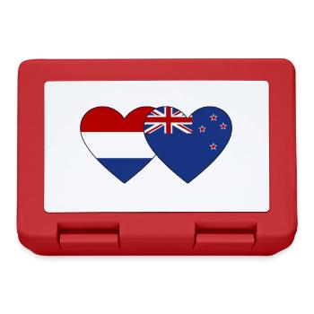 Holland Neuseeland Flagge Herz - Brotdose - Rot - Vorne