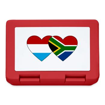 Luxembourg South Africa Flag Heart - Lunchbox - red - Front