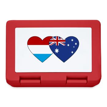 Luxembourg Australia Flag Heart - Lunchbox - red - Front