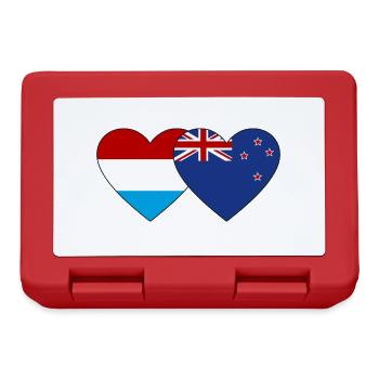Luxembourg New Zealand Flag Heart - Lunchbox - red - Front