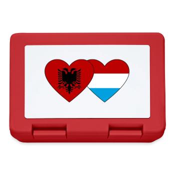 Albania Luxembourg Flag Heart - Lunchbox - red - Front