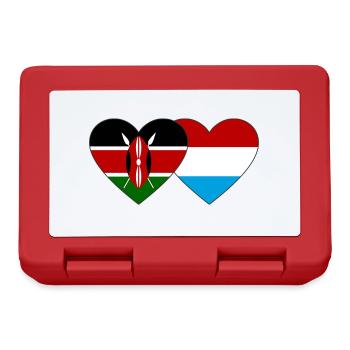 Kenya Luxembourg Flag Heart - Boîte à goûter - rouge - Devant