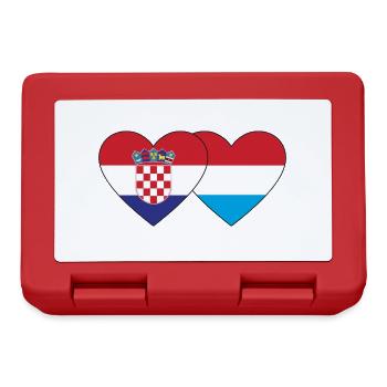 Croatia Luxembourg Flag Heart - Lunchbox - red - Front