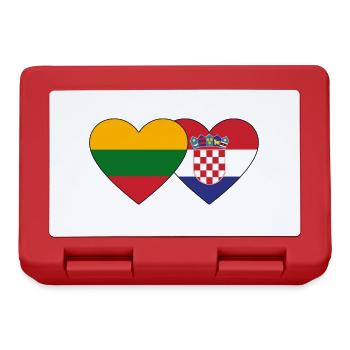 Lithuania Croatia Flag Heart - Lunchbox - red - Front