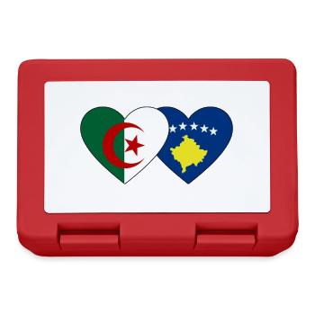 Algerien Kosovo Flagge Herz - Brotdose - Rot - Vorne