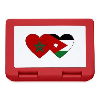 Maroc Jordanie Flag Coeur - Boîte à goûter - rouge - Devant