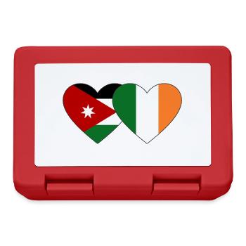 Jordanie Irlande Flag Heart - Boîte à goûter - rouge - Devant