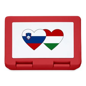 Slovenia Hungary Flag Heart - Lunchbox - red - Front
