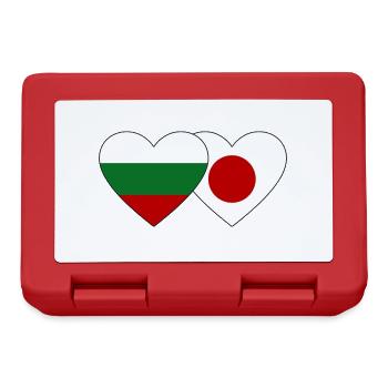 Bulgaria Japan Flag Heart - Lunchbox - red - Front