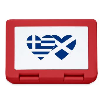 Greece Scotland Flag Heart - Lunchbox - red - Front