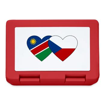 Namibia Czech Republic Flag Heart - Lunchbox - red - Front