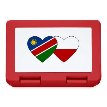 Namibia Polen Flagge Herz - Brotdose - Rot - Vorne