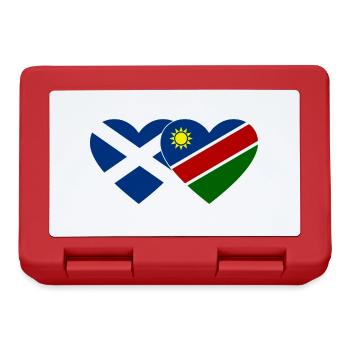 Schottland Namibia Flagge Herz - Brotdose - Rot - Vorne