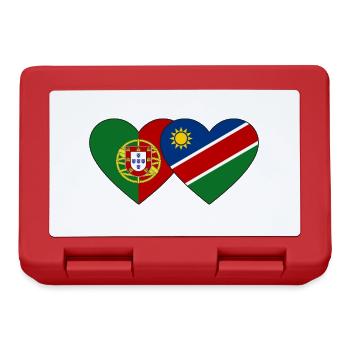Portugal Namibia Flag Heart - Lunchbox - red - Front