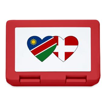 Namibia Denmark Flag Heart - Lunchbox - red - Front